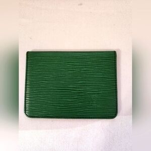 Louis Vuitton Green Epi Card Case
